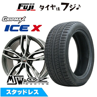 【新品】輸入車用 VW（T-Roc） スタッドレスタイヤ ホイール4本セット 215/50R18 グリップマックス アイスX BSW ブラックサイドウォール(限定) MSW by OZ Racing MSW 71(グロスダークグレーポリッシュ) 8J 18インチ(送料無料)