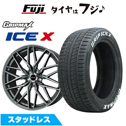 【新品】輸入車用 MINI（F60） スタッドレスタイヤ ホイール4本セット 225/50R18 グリップマックス アイスX RWL ホワイトレター(限定) ビッグウエイ EURO BAHN ニュルブルグMTX(マットチタニウム) 8J 18インチ(送料無料)
