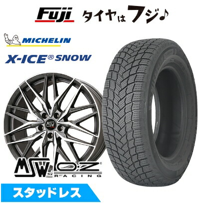 【新品】輸入車用 ボルボ（V90） スタッドレスタイヤ ホイール4本セット 255/40R19 ミシュラン エックスアイス スノー MSW by OZ Racing MSW 50(マットガンメタポリッシュ) 8.5J 19インチ(送料無料)｜フジコーポレーション