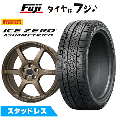 【新品国産車用5穴114.3】 スタッドレスタイヤ ホイール4本セット 225/60R17 ピレリ ウィンター アイスゼロアシンメトリコ レアマイスター CS-V6(ブロンズ) 7J 17インチ(送料無料)