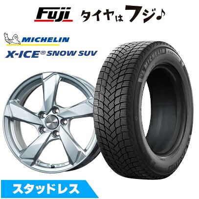 【新品】輸入車用 ヴェラール スタッドレスタイヤ ホイール4本セット 255/55R19 ミシュラン エックスアイス スノー SUV ユーロアクシス クロスエッジ(シルバー) 8J 19インチ(送料無料)|フジコーポレーション