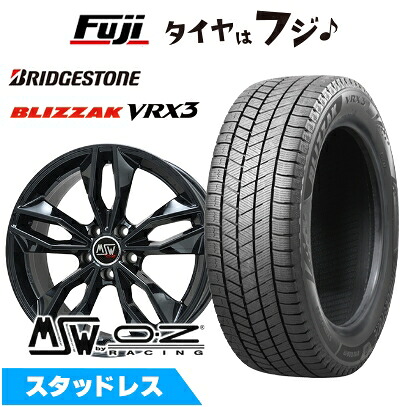 【新品】輸入車用 アウディA6（F2） スタッドレスタイヤ ホイール4本セット 225/55R18 ブリヂストン ブリザック VRX3 MSW by OZ Racing MSW 71(グロスブラック) 8J 18インチ(送料無料)