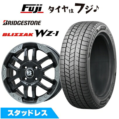 【新品】輸入車用 レネゲード スタッドレスタイヤ ホイール4本セット 215/65R16 ブリヂストン ブリザック WZ-1 ビッグウエイ B-LUGNAS FRD(マットブラック/ブラッククリアリム) 6.5J 16インチ(送料無料)