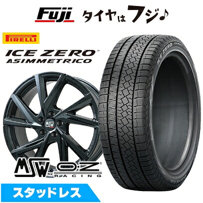 【新品】輸入車用 ボルボ（V60 2018-） スタッドレスタイヤ ホイール4本セット 235/40R19 ピレリ ウィンター アイスゼロアシンメトリコ MSW by OZ Racing MSW 80(グロスブラック) 8J 19インチ(送料無料)｜フジコーポレーション