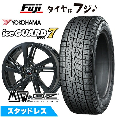 【新品】輸入車用 イヴォーク 2012-19 スタッドレスタイヤ ホイール4本セット 225/65R17 ヨコハマ アイスガード7 セブンIG70 MSW by OZ Racing MSW 60(グロスブラック) 7.5J 17インチ(送料無料) 99,330円