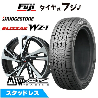 【新品】輸入車用 イヴォーク スタッドレスタイヤ ホイール4本セット 235/60R18 ブリヂストン ブリザック WZ-1 MSW by OZ Racing MSW 60(グロスブラックフルポリッシュ) 7.5J 18インチ(送料無料)｜フジコーポレーション