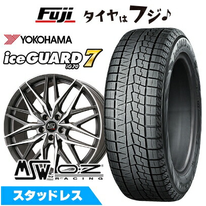 【新品】輸入車用 ベンツEクラス（W213） スタッドレスタイヤ ホイール4本セット 245/40R19 ヨコハマ アイスガード7 セブンIG70 MSW by OZ Racing MSW 50(マットガンメタポリッシュ) 8J 19インチ(送料無料)｜フジコーポレーション 159,450円