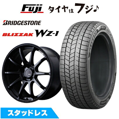 【新品国産車用5穴100】 スタッドレスタイヤ ホイール4本セット 225/45R18 ブリヂストン ブリザック WZ-1 SSR GT GTV02 フラットブラック【限定】 7.5J 18インチ(送料無料)