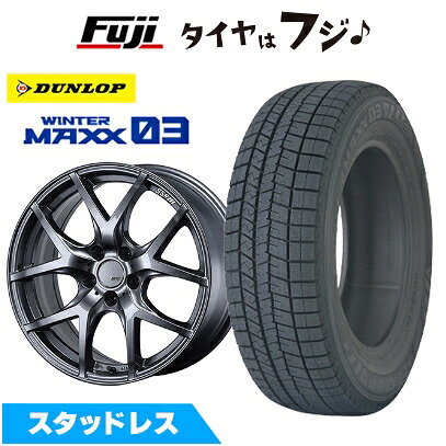 【新品国産車用5穴100】 スタッドレスタイヤ ホイール4本セット 215/50R17 ダンロップ ウインターマックス 03 WM03 SSR GT GTV03 グラファイトガンメタ【限定】 7J 17インチ(送料無料)｜フジコーポレーション
