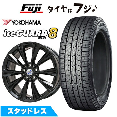 【パンク保証付き】【新品】輸入車用 BMW X4（G02） スタッドレスタイヤ ホイール4本セット 225/60R18 ヨコハマ アイスガード8 エイトIG80 ケレナーズスポーツ X-LINE(グロスブラック) 7.5J 18インチ(送料無料)