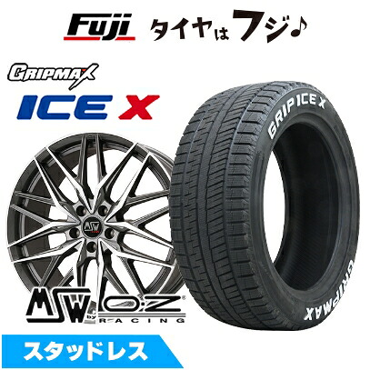 【新品】輸入車用 MINI（F60） スタッドレスタイヤ ホイール4本セット 225/50R18 グリップマックス アイスX RWL ホワイトレター(限定) MSW by OZ Racing MSW 50(マットガンメタポリッシュ) 8J 18インチ(送料無料)
