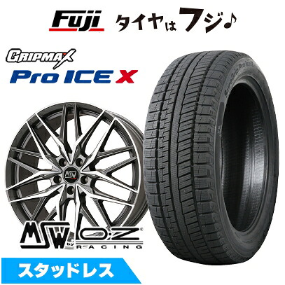 【新品】輸入車用 イヴォーク スタッドレスタイヤ ホイール4本セット 235/50R20 グリップマックス シュアグリップ PRO アイスX BSW ブラックサイドウォール(限定2023年製) MSW by OZ Racing MSW 50(マットガンメタポリッシュ) 8.5J 20インチ(送料無料)