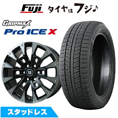 【新品】ランクル300 スタッドレスタイヤ ホイール4本セット 265/55R20 グリップマックス シュアグリップ PRO アイスX BSW(限定2023年製) ビッグウエイ B-LUGNAS BRD(ブラックポリッシュ) トヨタ車専用 8.5J 20インチ(送料無料)