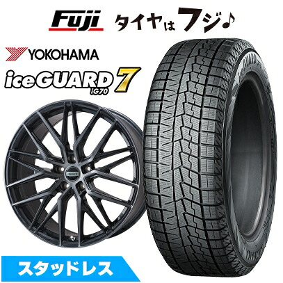 【新品】40系アルファード/ヴェルファイア スタッドレスタイヤ ホイール4本セット 225/55R19 ヨコハマ アイスガード7 セブンIG70 プレミックス MER XMESH ブラッククリア(平座ナット) 7J 19インチ(送料無料)