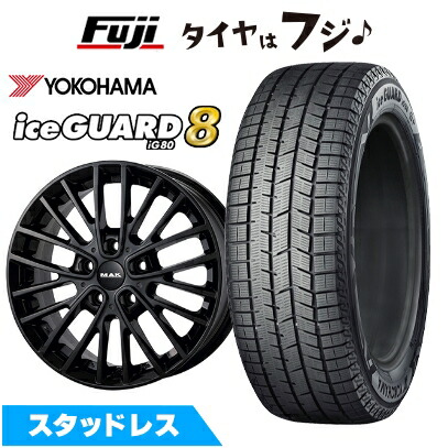 【パンク保証付き】【新品】輸入車用 MINI（F60 JCW） スタッドレスタイヤ ホイール4本セット 225/50R18 ヨコハマ アイスガード8 エイトIG80 MAK チェルシー 7.5J 18インチ(送料無料)
