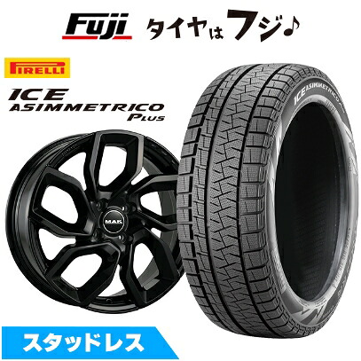 【新品】輸入車用 シトロエンC3 2010-17 スタッドレスタイヤ ホイール4本セット 195/55R16 ピレリ ウィンター アイスアシンメトリコ プラス MAK アポロ 6.5J 16インチ(送料無料)|フジコーポレーション