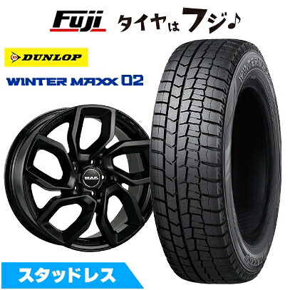 【新品】輸入車用 ジュリア スタッドレスタイヤ ホイール4本セット 225/45R18 91 Q ダンロップ ウインターマックス 02 WM02 MAK アポロ 7.5J 18インチ(送料無料)