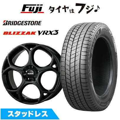 【新品】輸入車用 ステルヴィオ スタッドレスタイヤ ホイール4本セット 235/60R18 ブリヂストン ブリザック VRX3 MAK モンツァ 7.5J 18インチ(送料無料)