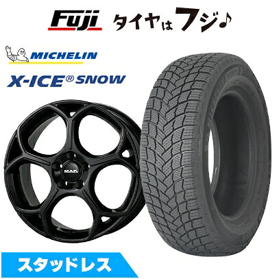 【新品】輸入車用 ジュリア スタッドレスタイヤ ホイール4本セット 225/45R18 ミシュラン エックスアイス スノー MAK モンツァ 7.5J 18インチ(送料無料)｜フジコーポレーション