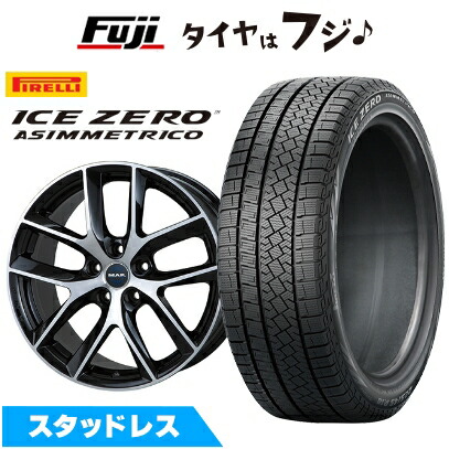 【新品】輸入車用 テスラ モデル3 スタッドレスタイヤ ホイール4本セット 235/40R19 ピレリ ウィンター アイスゼロアシンメトリコ MAK ボルテージ FF 8.5J 19インチ(送料無料)