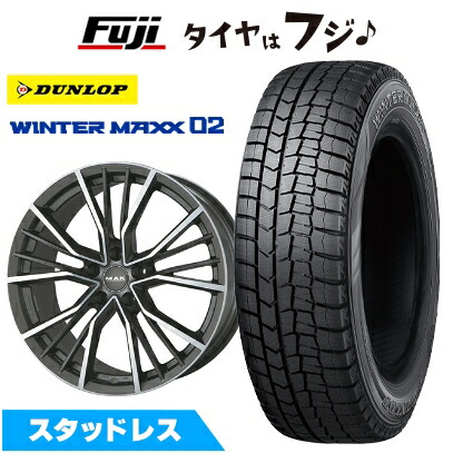 【新品】輸入車用 アウディA4（8W） スタッドレスタイヤ ホイール4本セット 245/40R18 ダンロップ ウインターマックス 02 WM02 MAK ユニオン 8J 18インチ(送料無料) 145,300円