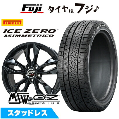 【新品】輸入車用 MINI（F65/F66） スタッドレスタイヤ ホイール4本セット 215/45R17 ピレリ ウィンター アイスゼロアシンメトリコ MSW by OZ Racing MSW 71(グロスブラック) 7.5J 17インチ(送料無料)