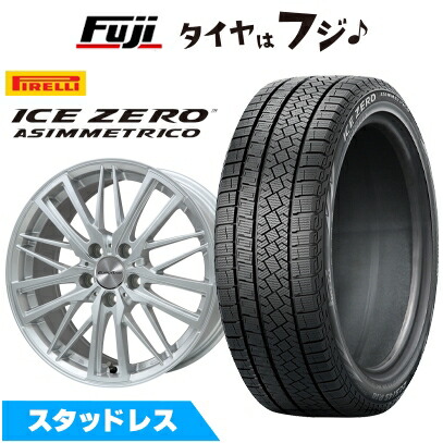 【新品】輸入車用 プジョー508 2018- スタッドレスタイヤ ホイール4本セット 215/55R17 ピレリ ウィンター アイスゼロアシンメトリコ ユーロアクシス ガヤW5(シルバー) 7J 17インチ(送料無料)