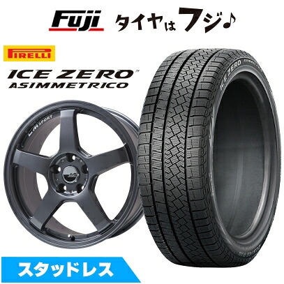 【新品】ヤリスクロス等 スタッドレスタイヤ ホイール4本セット 215/50R18 ピレリ ウィンター アイスゼロアシンメトリコ レアマイスター LMスポーツ LM-05R(マットガンメタ) 7.5J 18インチ(送料無料)｜フジコーポレーション