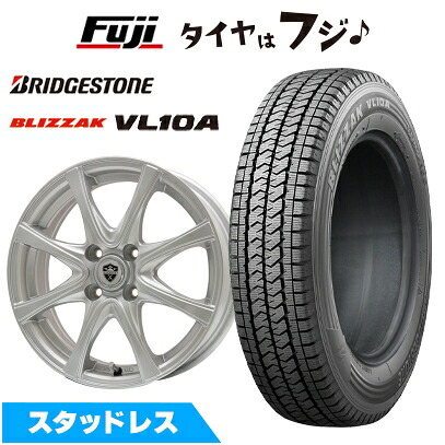 【新品】プロボックス/サクシード(160系) スタッドレスタイヤ ホイール4本セット 155/80R14 88/86N ブリヂストン ブリザック VL10A エルベ エステローザ FSV シルバー 5J 14インチ(送料無料)