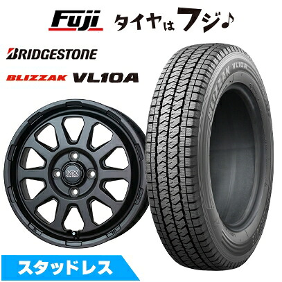 【新品】タウンエースバン スタッドレスタイヤ ホイール4本セット 165/80R14 97/95N ブリヂストン ブリザック VL10A ホットスタッフ マッドクロス レンジャー 5J 14インチ(送料無料)
