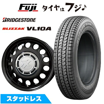 【新品】タウンエーストラック スタッドレスタイヤ ホイール4本セット 175/80R14 99/98N ブリヂストン ブリザック VL10A コスミック クロスブラッド スティール 5J 14インチ(送料無料)