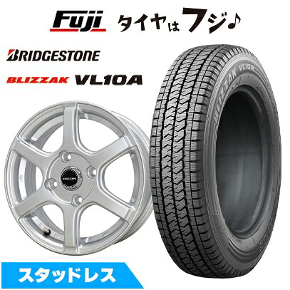 【新品】NV200 バネット スタッドレスタイヤ ホイール4本セット 165/80R14 97/95N ブリヂストン ブリザック VL10A ホットスタッフ バイソン BN-04 5J 14インチ(送料無料)｜フジコーポレーション