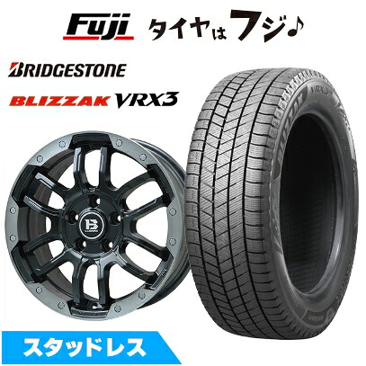 【新品国産車用5穴114.3】 スタッドレスタイヤ ホイール4本セット 215/60R17 ブリヂストン ブリザック VRX3 ビッグウエイ B-LUGNAS FRD(マットブラック/ブラッククリアリム) 7J 17インチ(送料無料)