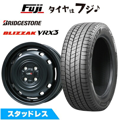 【新品 軽自動車】タフト ソリオ スタッドレスタイヤ ホイール4本セット 165/65R15 ブリヂストン ブリザック VRX3 レアマイスター LMG OFF-STYLE 2 (マットブラック) 4.5J 15インチ(送料無料)|フジコーポレーション