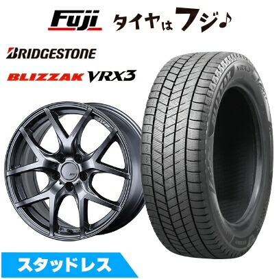 【新品】GRヤリス等 スタッドレスタイヤ ホイール4本セット 225/40R18 ブリヂストン ブリザック VRX3 SSR GT GTV03 グラファイトガンメタ【限定】 8J 18インチ(送料無料)
