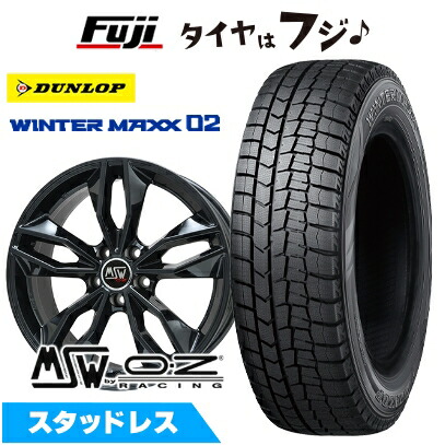 【新品】輸入車用 ベンツGLA（X156） スタッドレスタイヤ ホイール4本セット 215/60R17 ダンロップ ウインターマックス 02 WM02 MSW by OZ Racing MSW 71(グロスブラック) 7.5J 17インチ(送料無料)｜フジコーポレーション