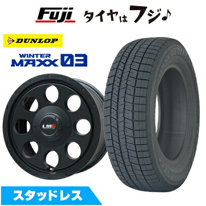 【新品国産車用5穴114.3】 スタッドレスタイヤ ホイール4本セット 215/70R16 ダンロップ ウインターマックス 03 WM03 レアマイスター LMG CS-8 マットブラック 7J 16インチ(送料無料)