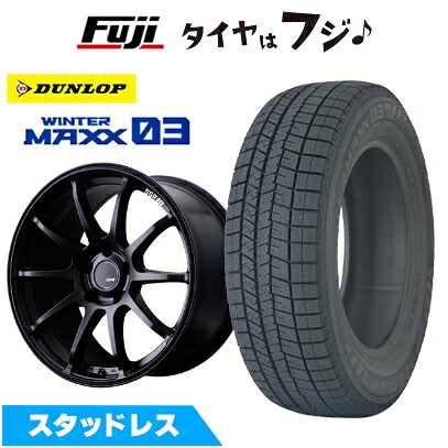 【新品国産車用5穴100】 スタッドレスタイヤ ホイール4本セット 225/40R18 88 Q ダンロップ ウインターマックス 03 WM03 SSR GT GTV02 フラットブラック【限定】 8.5J 18インチ(送料無料)|フジコーポレーション