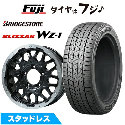 【新品】ジムニー スタッドレスタイヤ ホイール4本セット 175/80R16 ブリヂストン ブリザック WZ-1 レアマイスター LMG MS-9W ブラック/ブラッククリアリム 5.5J 16インチ(送料無料)