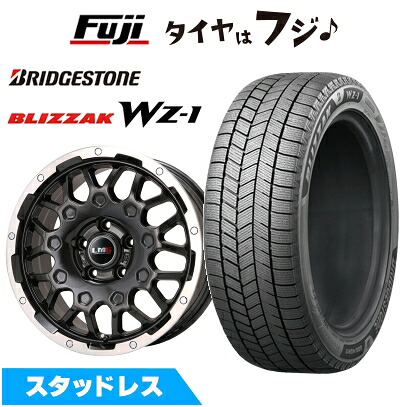 【新品国産車用5穴114.3】 スタッドレスタイヤ ホイール4本セット 215/60R16 ブリヂストン ブリザック WZ-1 レアマイスター LMG MS-9W ブラック/ブラッククリアリム 6.5J 16インチ(送料無料)|フジコーポレーション
