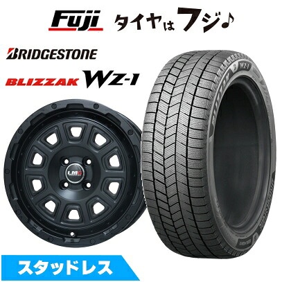 【新品 軽自動車】ハスラー デリカミニ(4WD) スタッドレスタイヤ ホイール4本セット 165/60R15 ブリヂストン ブリザック WZ-1 レアマイスター LMG DS-10 マットブラック 4.5J 15インチ(送料無料)