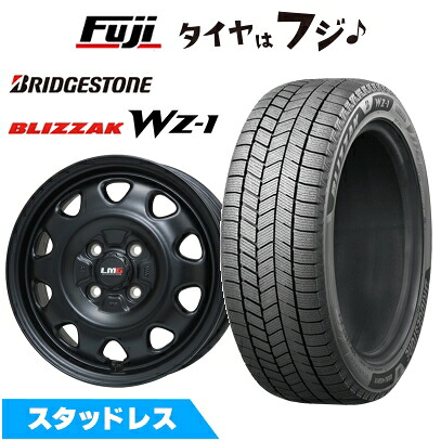【新品 軽自動車】ハスラー スタッドレスタイヤ ホイール4本セット 165/65R14 ブリヂストン ブリザック WZ-1 レアマイスター LMG OFF-STYLE(マットブラック) 4.5J 14インチ(送料無料)｜フジコーポレーション