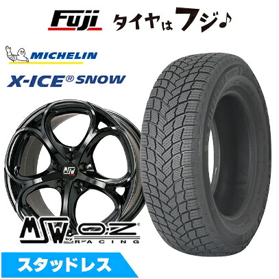 【新品】輸入車用 ジュリア スタッドレスタイヤ ホイール4本セット 225/45R18 ミシュラン エックスアイス スノー MSW by OZ Racing MSW 82(グロスブラック) 8J 18インチ(送料無料)｜フジコーポレーション