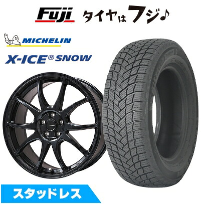 【新品国産車用5穴100】 スタッドレスタイヤ ホイール4本セット 225/45R18 ミシュラン エックスアイス スノー ホットスタッフ ジースピード G-06【限定】 7.5J 18インチ(送料無料)