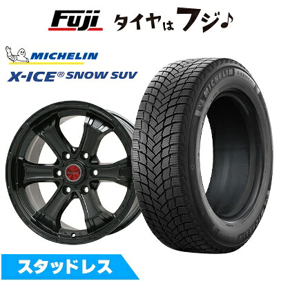 【新品】プラド/ハイラックス スタッドレスタイヤ ホイール4本セット 265/60R18 ミシュラン エックスアイス スノー SUV ビッグウエイ B-MUD K(マットブラック) トヨタ車専用 8J 18インチ(送料無料)
