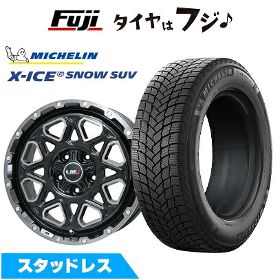 【新品】RAV4（アドベンチャー） スタッドレスタイヤ ホイール4本セット 245/65R17 ミシュラン エックスアイス スノー SUV レアマイスター LMG モンタグナ(ブラックポリッシュ/ブラッククリア) 7.5J 17インチ(送料無料)
