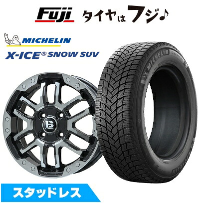 【新品国産車用5穴114.3】 スタッドレスタイヤ ホイール4本セット 235/70R16 ミシュラン エックスアイス スノー SUV ビッグウエイ B-LUGNAS FRD(ブラックポリッシュ/ブラッククリア) 6.5J 16インチ(送料無料)