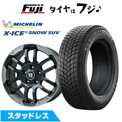 【新品国産車用5穴114.3】 スタッドレスタイヤ ホイール4本セット 225/65R17 ミシュラン エックスアイス スノー SUV ビッグウエイ B-LUGNAS FRD(マットブラック/ブラッククリアリム) 7J 17インチ(送料無料)