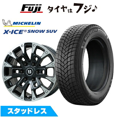 【新品】プラド/ハイラックス スタッドレスタイヤ ホイール4本セット 265/65R17 ミシュラン エックスアイス スノー SUV ビッグウエイ B-LUGNAS BRD(ブラックポリッシュ/ブラッククリア) 8J 17インチ(送料無料)｜フジコーポレーション