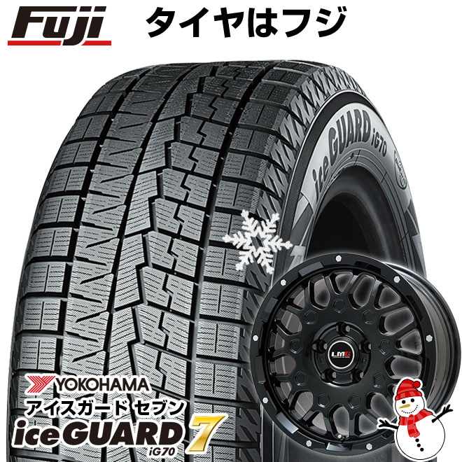 【新品】輸入車用 レネゲード スタッドレスタイヤ ホイール4本セット 215/65R16 ヨコハマ アイスガード7 セブンIG70 レアマイスター LMG MS-9W グロスブラック 6.5J 16インチ(送料無料)